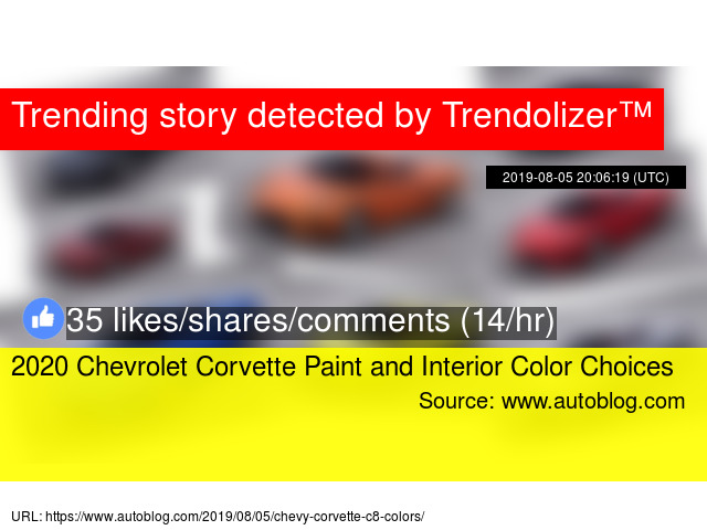 2020 Chevrolet Corvette Paint And Interior Color Choices